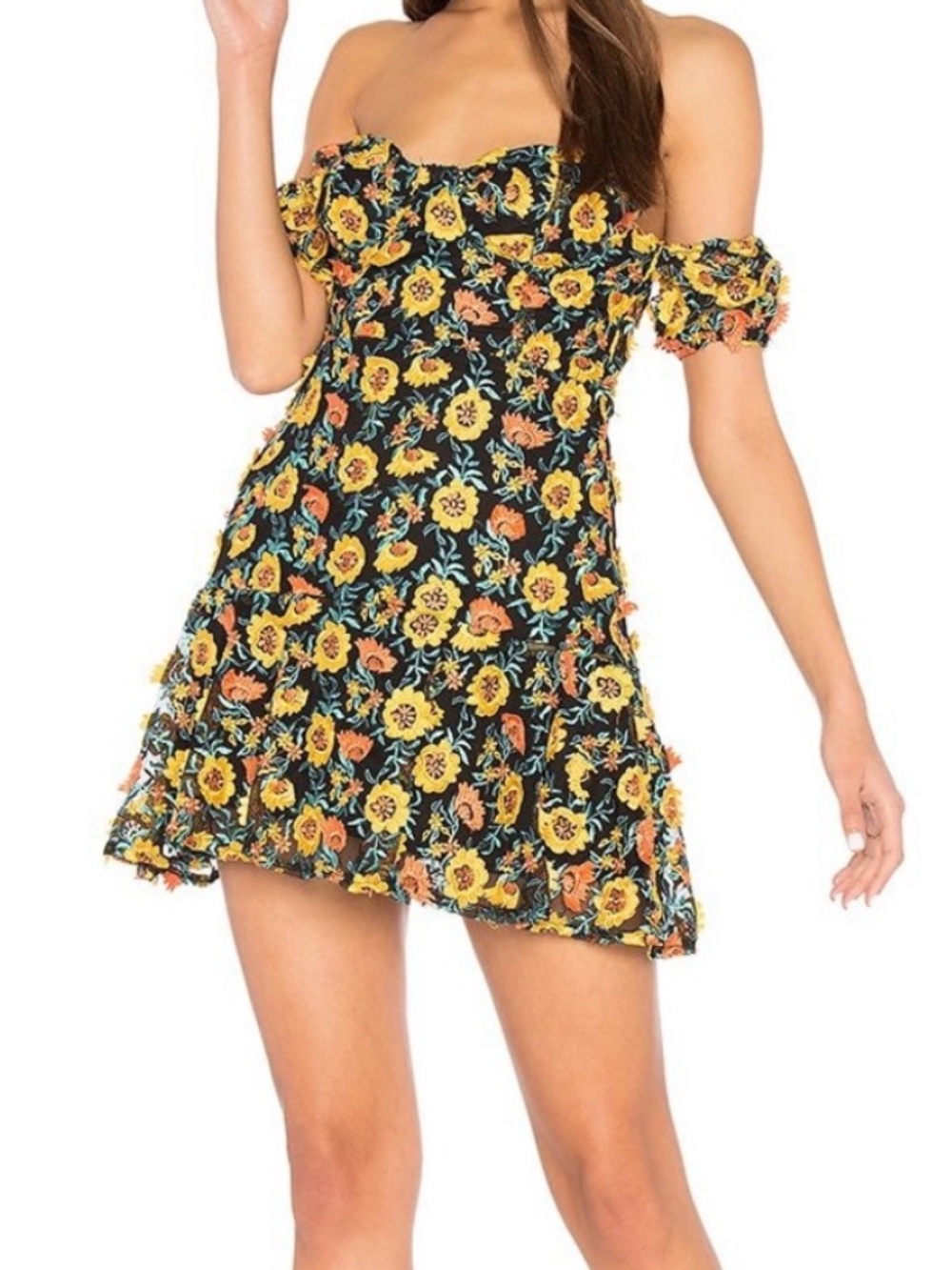 For Love And Lemons Amelia Sunflower Mini Dress - Picture 10 of 10